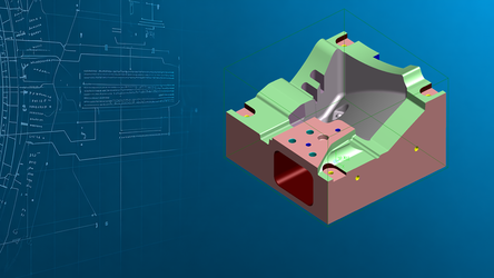 programación CAM en Tebis con templates, continuation jobs y mecanizado 2.5D y 3D