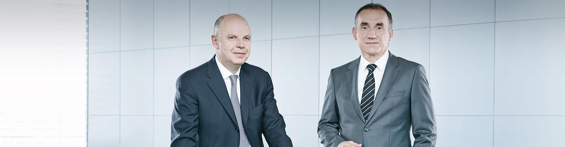 Dr. Thomas Wrede & Bernhard Rindfleisch, Vorstände der Tebis AG (v. l.)