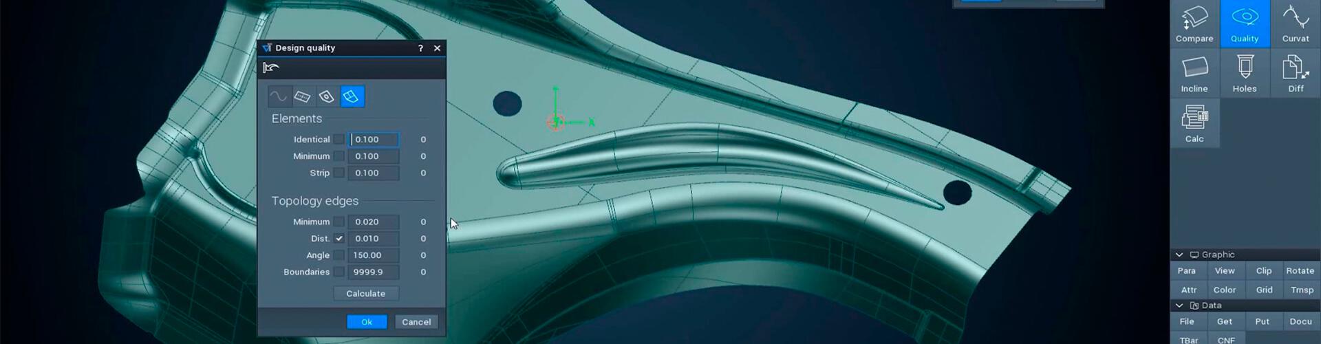 Superfícies CAD com elevada qualidade