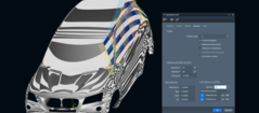 Adjustment of surface properties in parameters with visual feedback